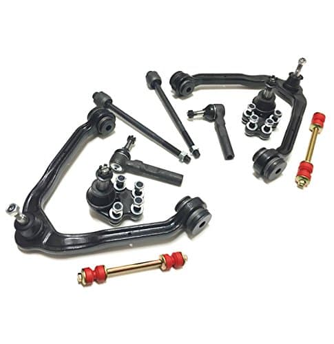 PartsW10 Pcs Suspension Kit For Silverado/Sierra/Chevy 99-06 Inner & Outer Tie Rod Ends Lower Ball Joints Sway Bar End Links Upper Control Arms & Ball Joints
