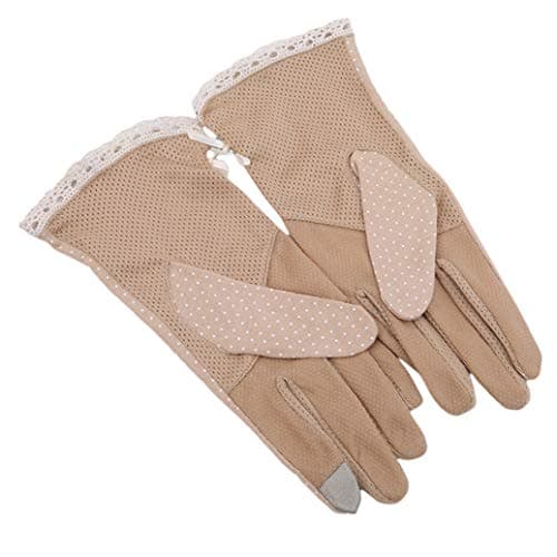 GOMYIE Women Lightweight Sunblock Gloves Summer Uv Protection Driving Cotton Gloves