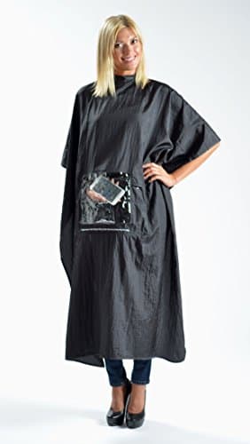 iCape - Black Hair Cutting Cape for Mobile Devices with Window, Pouch and Headphone Slot
