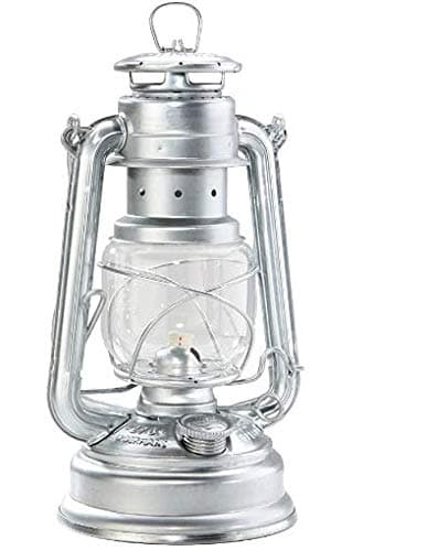 PACK 2 10' SILVER HURRICANE STORM LANTERN - TRADITIONAL - FUELED BY SMOKELESS PARAFFIN OIL, KEROSENE OR OIL LAMP