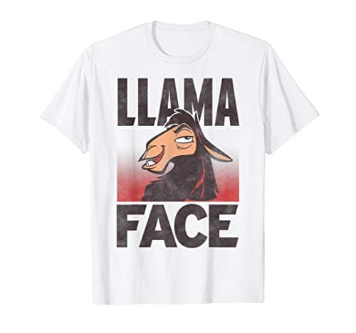 DisneyEmperor's New Groove Kuzco Llama Face T-Shirt T-ShirtOEKO-TEX STANDARD 100