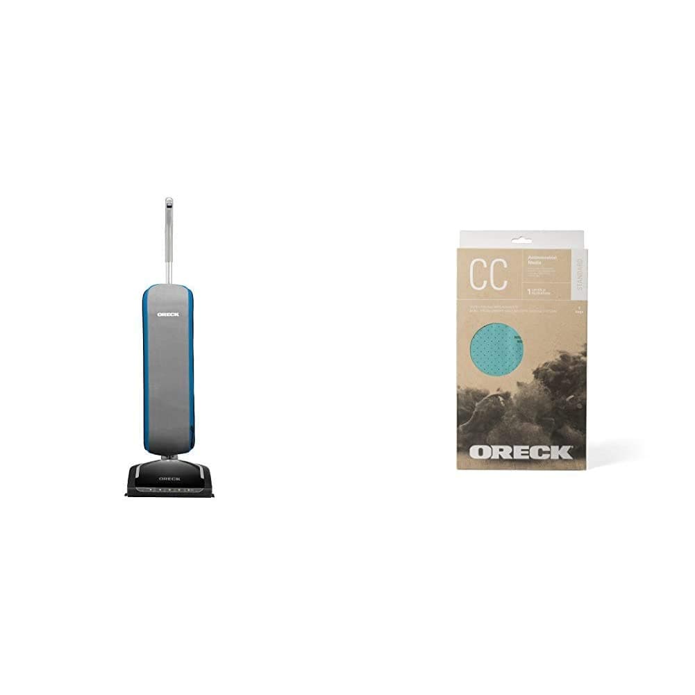 Oreck HEPA Swivel Upright Bagged Vacuum Cleaner for Pets and Home, 35 ft. Power Cord, UK30305PC, Blue Type CC Antimicrobial Upright Vacuum Cleaner Bag, AK1CC6, 6 Pack, Blue