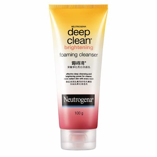 Neutrogena Deep Clean Brightening Foaming Cleanser 100g- deep cleaning facial cleanser with 2X brightening power for cleaner,