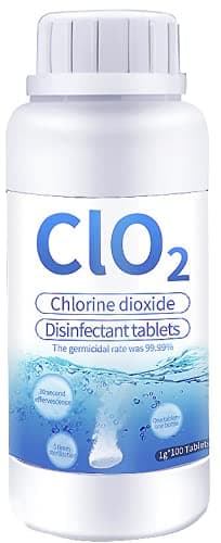 DB11 100 PCS Chlorine Dioxide Disinfection Tablets-Prevent you from Common Bacteria-Rapid Effervescent-Effective Sterilisation-Economical and Durable-Alternatives to disinfectants and hand sanitizers