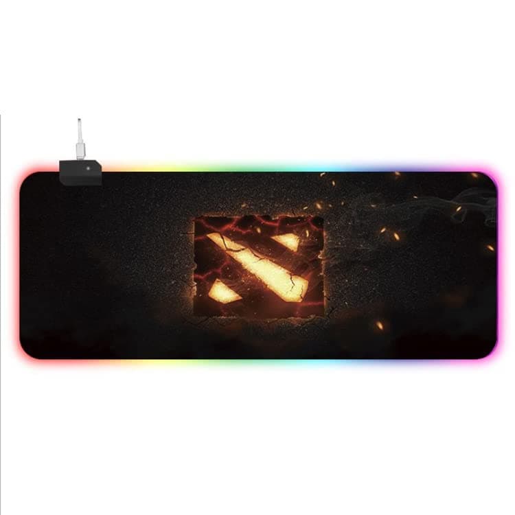 DIRECT 2 U RGB Soft Gaming Mouse Pad Large ,Oversized Glowing Led Extended Mousepad Non-Slip Rubber Base Computer Keyboard Pad Mat (YO1)