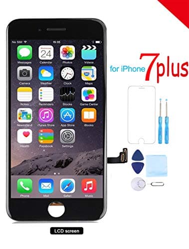 Screen Replacement for iPhone 7 Plus (5.5) LCD 3D Touch Screen Digitizer Display with Free Repair Tool Kits + Free Screen Protector Black
