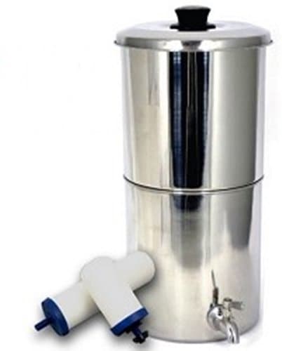 ProPur King Stainless Steel Water Purification + Wire Stand + 4 Newest Design Proone-G 2.0 9" Filter Elements Increases pH Up to 9.5 Removal of Fluoride, Chemicals, Sediment