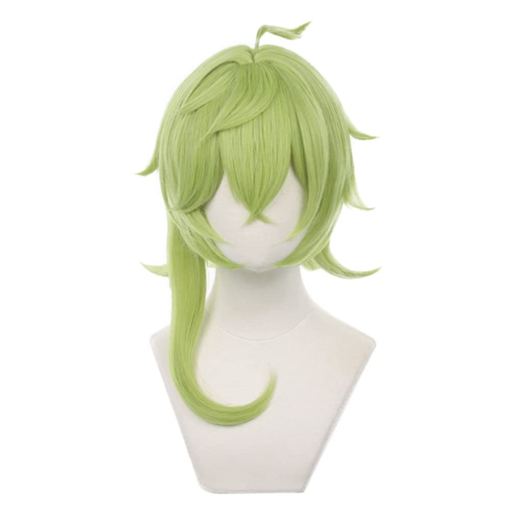 MUZIWIGCosplay Wig for Genshin Impact Collei, Games/Animation Collei Cosplay Wig Grass Green Short Hair Fit for 54-60CM Head Circumference