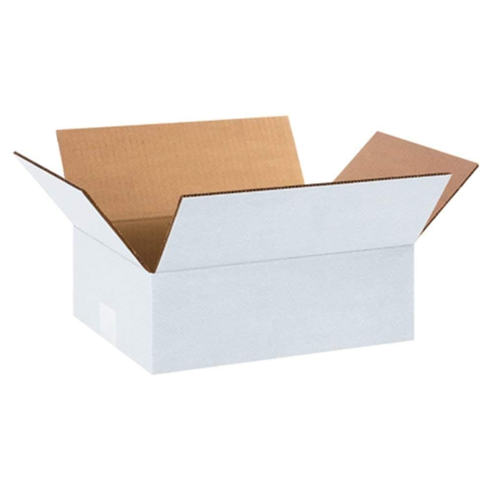Matt SabhPremium Eco-friendly 5PLY Corrugated Packing Box for Secure Ecommerce Shipping, Moving, Courier & Goods Transportation, White, 12.2x6x4.1 Inches - (Pack of 10)