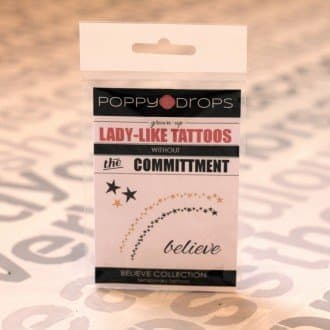 Poppy Drops Lady-like Temporary Tattoos - The Committment - Believe