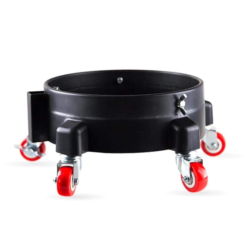 Shkalacar 5 Gallon Drum Dolly Cleaning Bucket, Rolling Bucket Dolly for Car Washing, Heavy Duty Plastic Drum Dolly Bucket Dolly