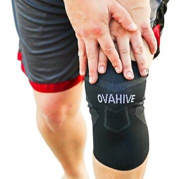 Pain Relief Knee Compression Sleeve Support for Arthritis and Joint Pain - Athletic Sports Knee Sleeve for Basketball Running Gym Hiking – Comfortable Elastic Knee Brace Women Men by Ovahive (Large)