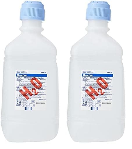 Baxter UKF7114 Single Sterile Water, 1 Litre (Pack of 2)