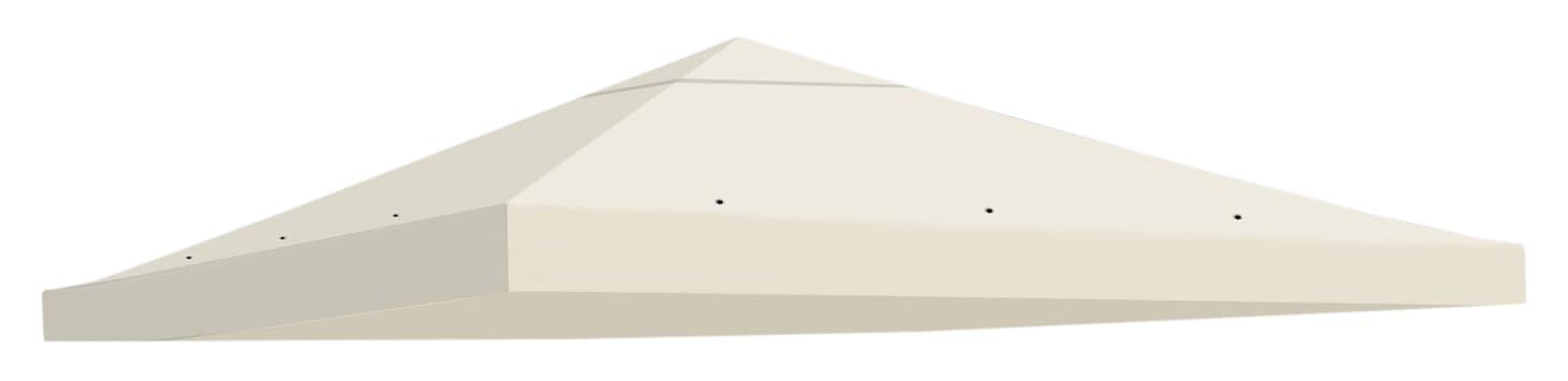 BenefitUSA Replacement 10'X10'Gazebo Canopy top Patio Pavilion Cover Sunshade Polyester Single Tier (Ecru)