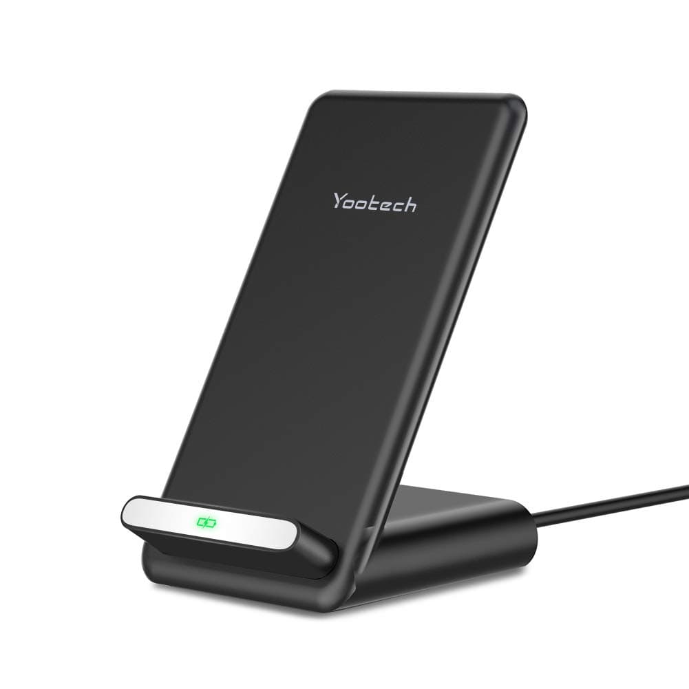 Yootech Fast Wireless Charger,10W Max Wireless Charging Stand,Compatible with iPhone 13/13 Pro/13 Mini/13 Pro Max/SE 2022/12/SE 2020/11/XR/XS/X/8,Galaxy S22/S22 Ultra/S21/S20/S10(No AC Adapter)