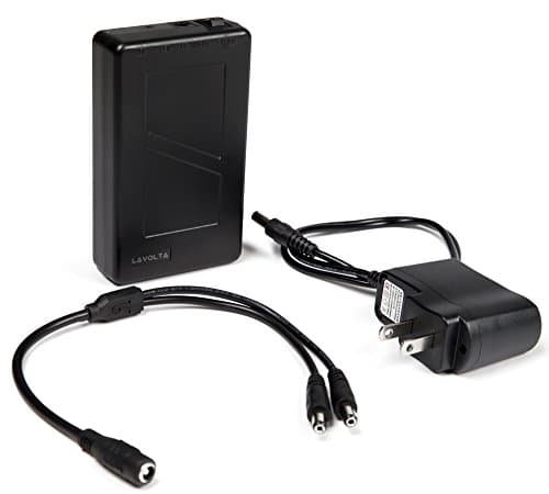 Lavolta 12V DC 3500mAh Rechargeable Battery Pack for LED Light Strip - 45Wh Lithium Polymer Power Bank Portable Supply with Y-form Splitter Cable - Works for Home LED RGB String Lights & CCTV Camera