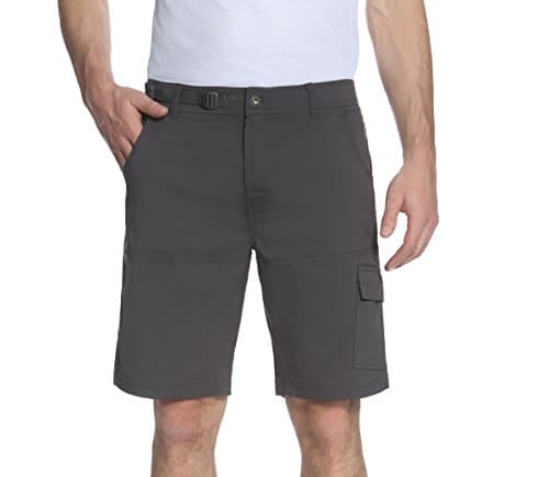 Mens Stretch Cargo 5 Pocket Shorts Venture Flat Front Woven Hiking Shorts for Men