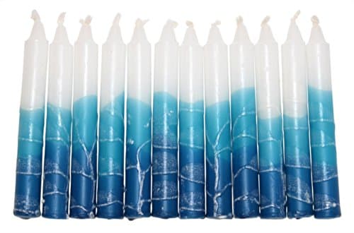 Exclusive Beautifully Handcrafted Unscented 5.5" Safed Tapered Candles - 12-Pack (Burns 3.5 Hours)