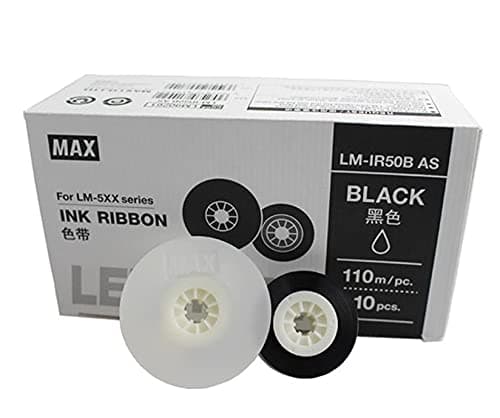 NC Universal Ink Ribbon LM-IR50B-AS Black for MAX LETATWIN Cable ID Printer Electronic Lettering Machine Tube Printer Compatible LM-550A/E(10pcs)