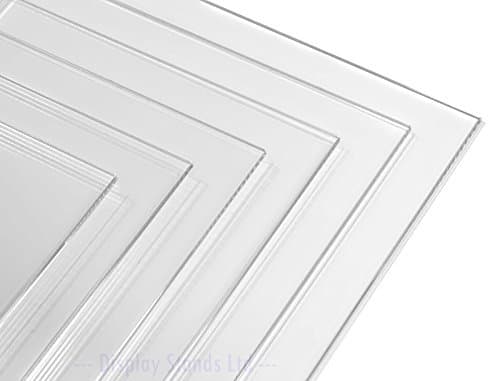 Display Stands Ltd A3 Clear Acrylic Sheet 2mm, 3mm, 4mm, 5mm, 6mm, 8mm & 10mm Thickness (DSA+A3) (3mm)