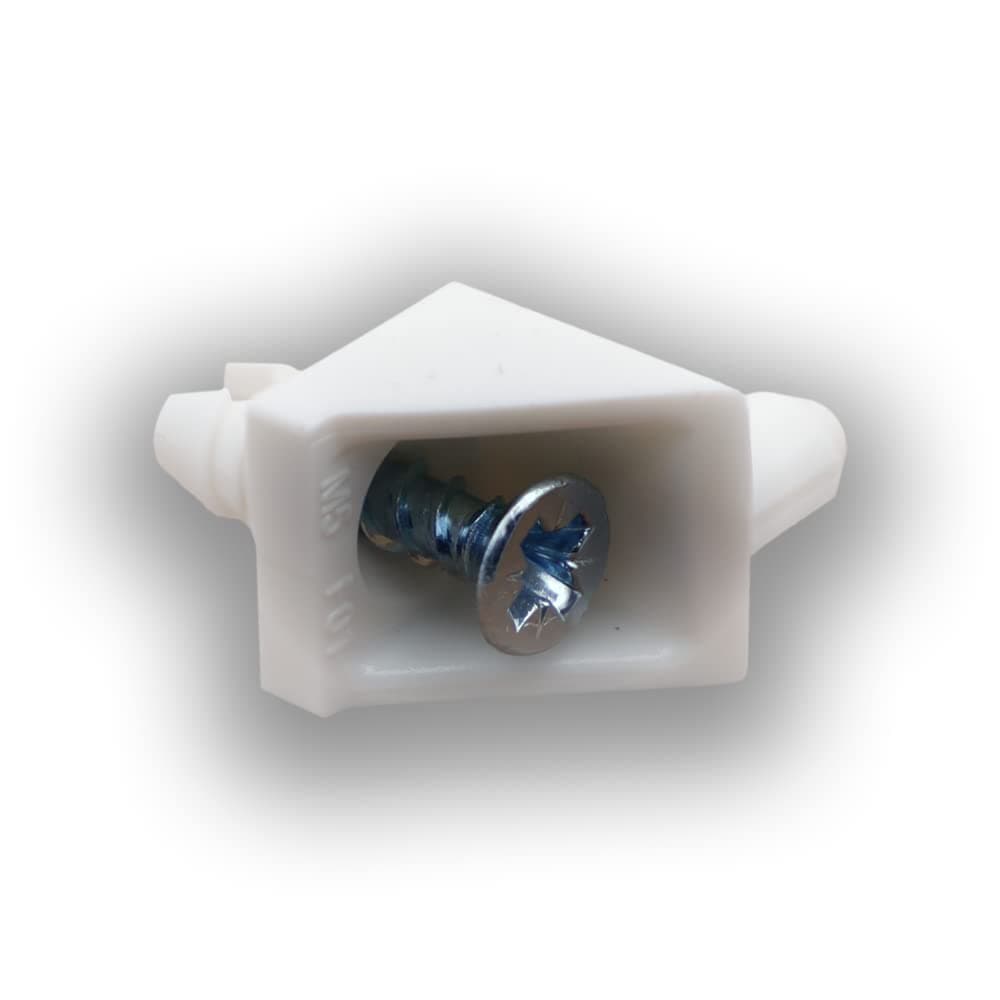 Replacement Shelf Support Suitable for IKEA PAX BILLY KOMPLEMENT Compatible with Bracket Wardrobe Holder Shelves (White, Pack of 1)