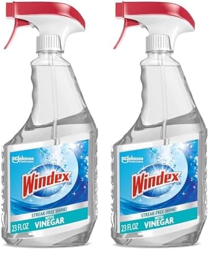 Windex with Vinegar Glass Cleaner, Spray Bottle, 23 fl oz (Pack of 2)