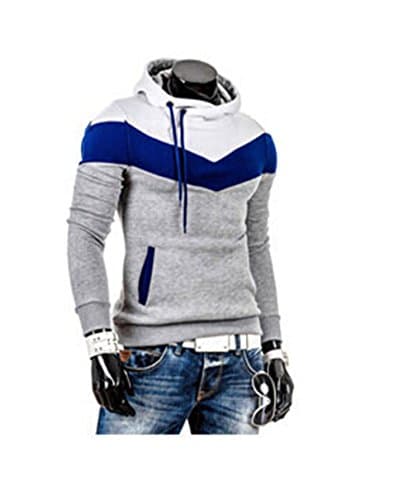 My Royal Mens Novelty Color Block Hoodies Cozy Sport Autumn Outwear Apparel