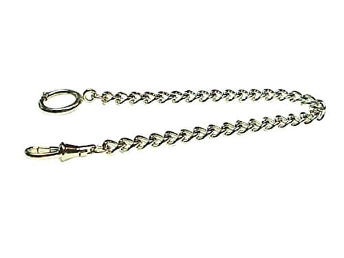 Old Father Time Silver Sporty Pocket Watch Chain-145W