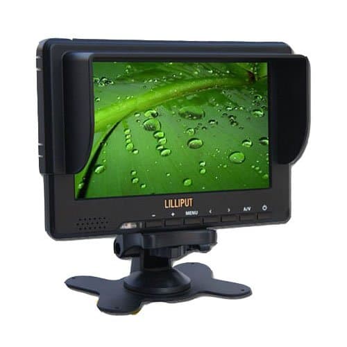 LILLIPUT 7" 667GL-70NP/H/Y TFT LCD Monitor w/ HDMI & YPbPr Input For HD Camera+ Sun Shade + Gifts