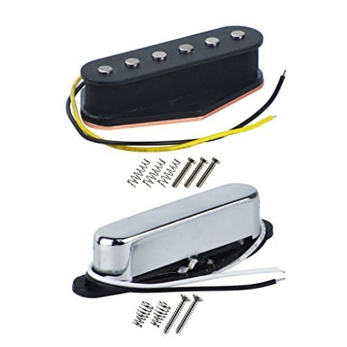 FLEOR Alnico 5 Guitar Pickups - TL Bridge & Neck Pickup (Chrome) for TL Style Guitar