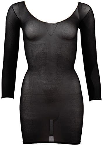 Sheer Nylon Mini Dress S-L BLK by Mandy Mystery