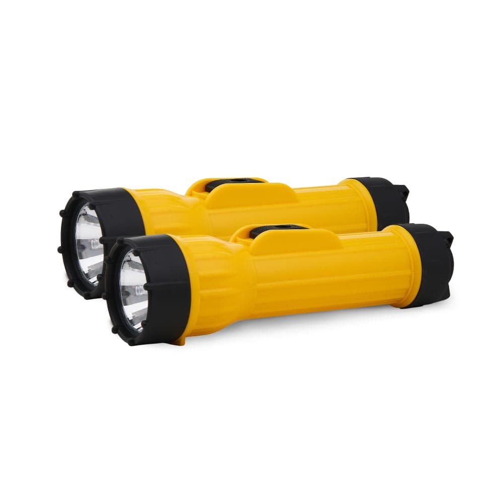 Bright Star 11500 Work Safe, 2618HD Workmate Heavy Duty LED Industrial Flashlight 2-Pack Bundle, Yellow/Black, Safety Light,Bright Beam, Emergency, Work, Home