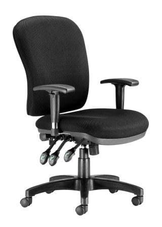 Chairs For Offices 130030BK Executive Heavy Duty Ergonomic Back Care Office Chair with Arms Black Free 3 day Delivery