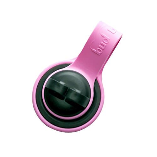 Bud Buttons by SPRK - Magnetic Headphone & Earbud Cord Organizer - Sure Stay Clip Great for Musicians, Runners & Outdoor Fitness (Pink/Black)