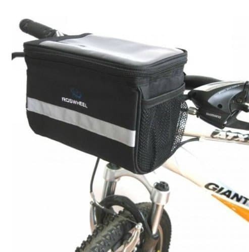 Bike Bicycle Cycling Handlebar Bag Front Tube Pannier Rack Bag Basket