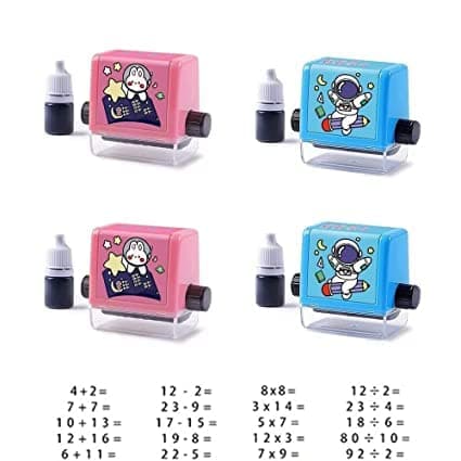 Navinta Roller Digital Teaching One Stamp, Addition and Subtraction Roller Stamp for Preschool Kindergarten Home & School