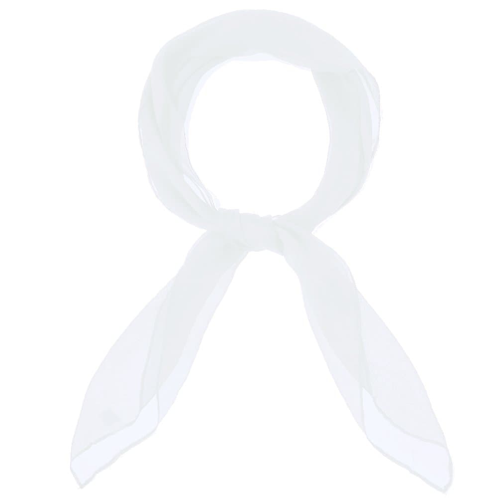 50s Chiffon Scarf Sheer Square Neck Head Scarf for Women