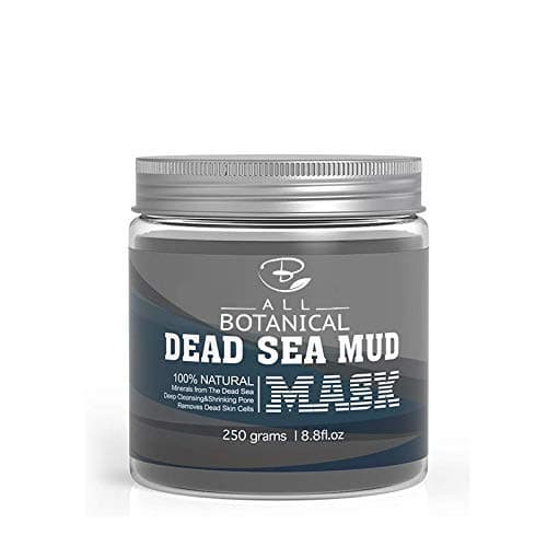 Dead Sea Mud Facial Mask (250g) - 100% Natural Minerals + Jojoba Oil + Argan Oil + Vitamin C - Minimise Pores, Remove Blackheads, Reduce Acne and Wrinkles for Men and Women, a Visibly Healthier
