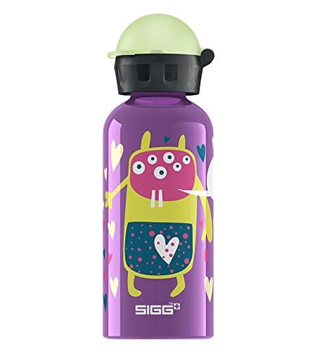 SIGG Kids' Aluminum Water Bottle, 13.5 fl oz, in Glo Monster Violet