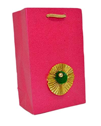 Indian Paper Bags for Return Gifts Shagun Bags with Gota and Pompom