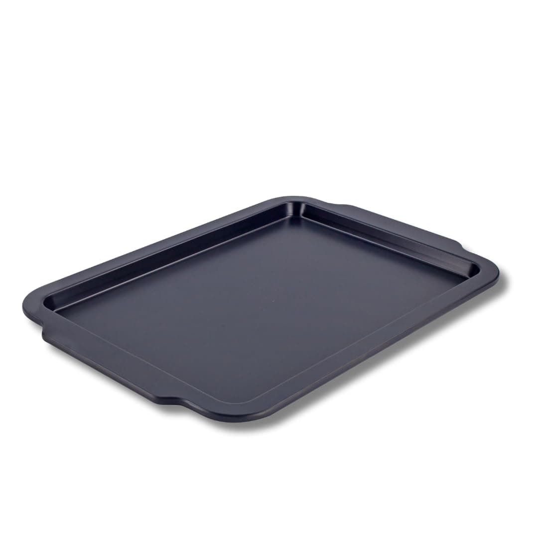 ScovilleUltra Lift 40cm Baking Tray, Non-Stick Baking Tray, Flat Rectangular Baking Sheet, Large Oven Tray, Easy to Clean, Oven Safe Up to 260°C, Dishwasher Safe, PFOA Free, Aluminium, Grey