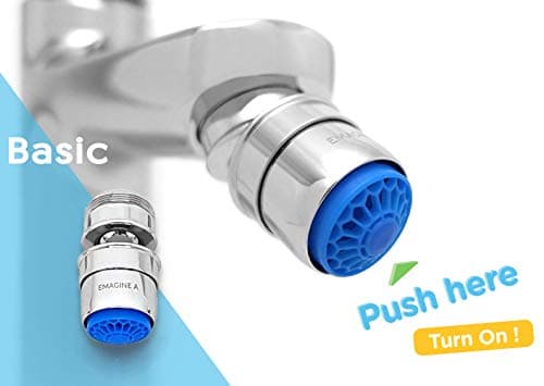 One Touch ON/Off Faucet Extender (Basic Version), Sink Extender, Spout Extender, Water Saving Faucet Aerator, Antimicrobial Self Cleaning Hygenic