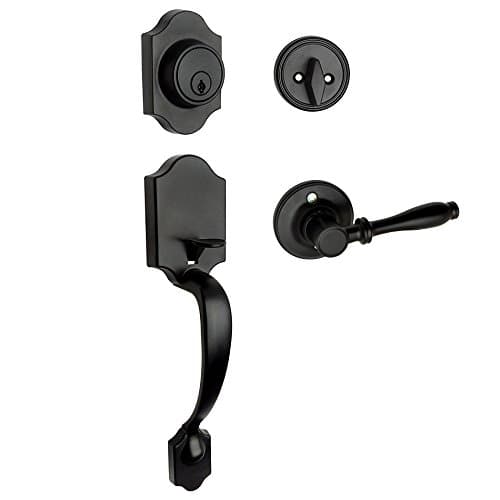 Designers Impressions Valhala Black Handleset with Villa Interior (We Key Lock Orders Alike for Free)