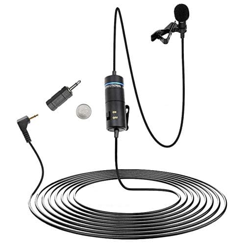 2.5 & 3.5 mm Lapel Battery Powered Microphone with Metal Tie Clip