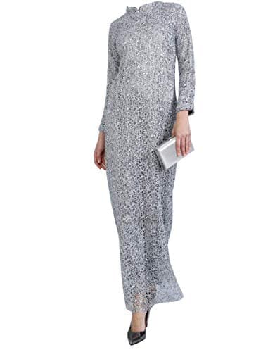 urbandubaifashion Grey Evening Maxi Dress for Women