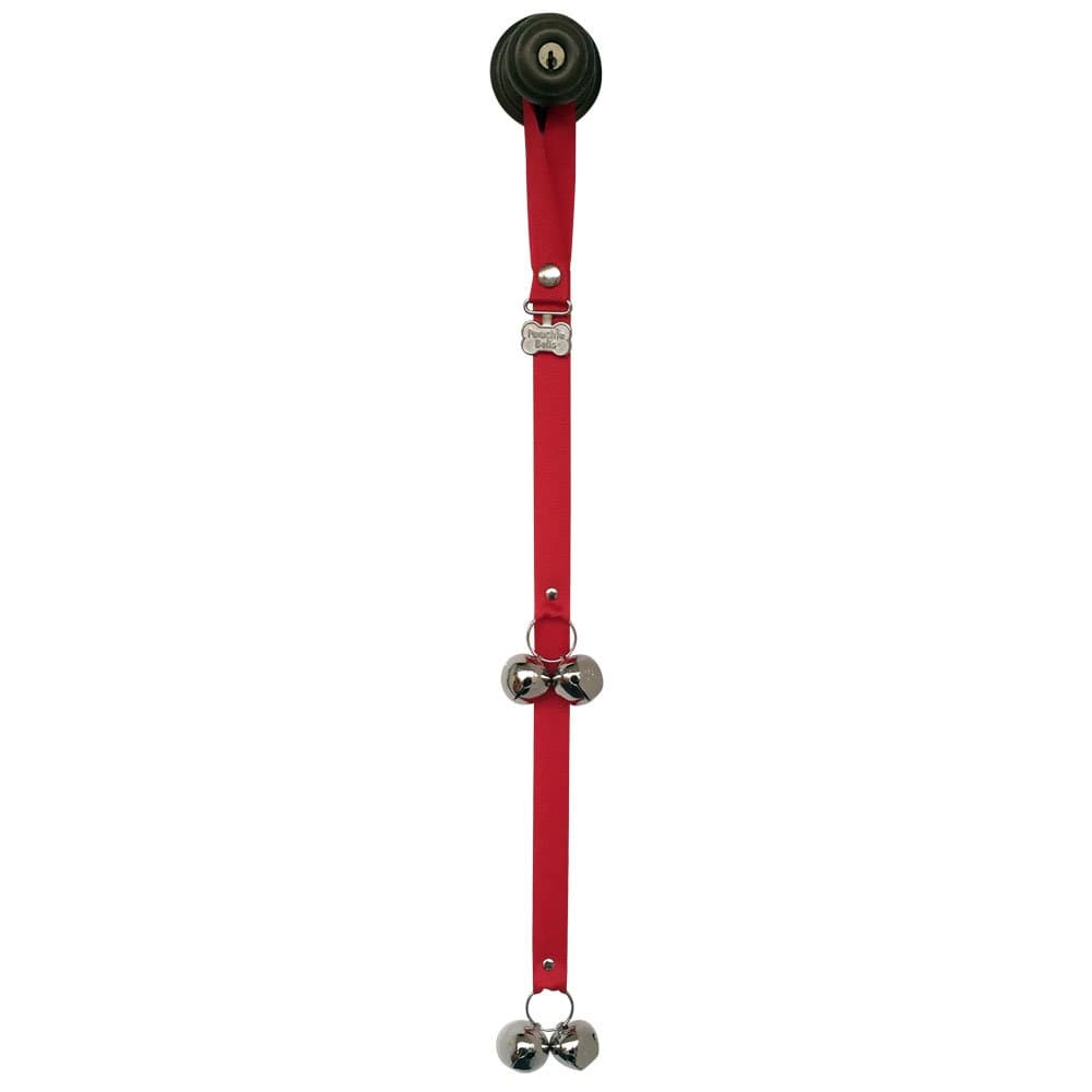 PoochieBells, Stylish Midnight Black Classic Design.Dog Potty Training Hanging Doorbell. The Proven and Effective Way to Quickly Potty Train Your Dog in Days, 95% Success Rate. No More Accidents By the Door.