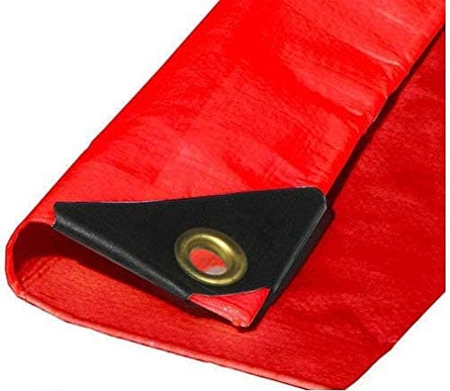 14' x 16' Heavy Duty Premium Red Poly Tarp 12 Mil Thickness