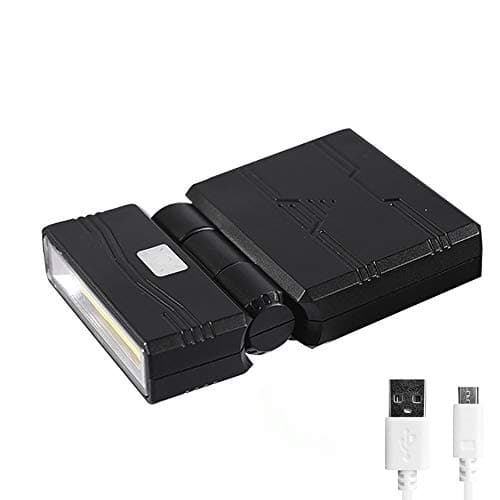 FISHNU COB5W LED Cap Clip Light,Headstrap Included Hat Headlamps,USB Rechargeable Hat Backpack Flashlight,1.60 oz Rotatable Multiple Magnetic Barbecue Flood Lights (COB LED)…