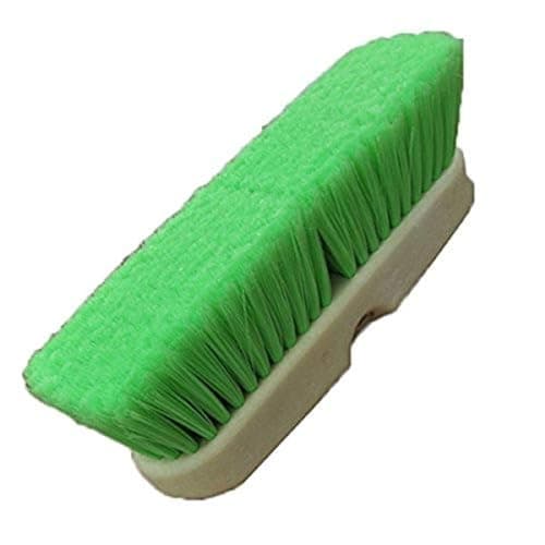 Wash Brushes, Nylon Bristles, Cleaning Supplies, Non-Abrasive Fibers, Ultra Soft, Star-Shaped Bristles (10" Size Wash Brush, 2.5″ Trim Soft Flagged Green Poly Bristles)