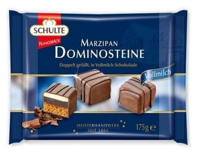 Schulte Marzipan Dominos Milk Chocolate 175g